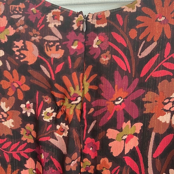 Aqua Floral Dress Size L - Picture 8 of 10